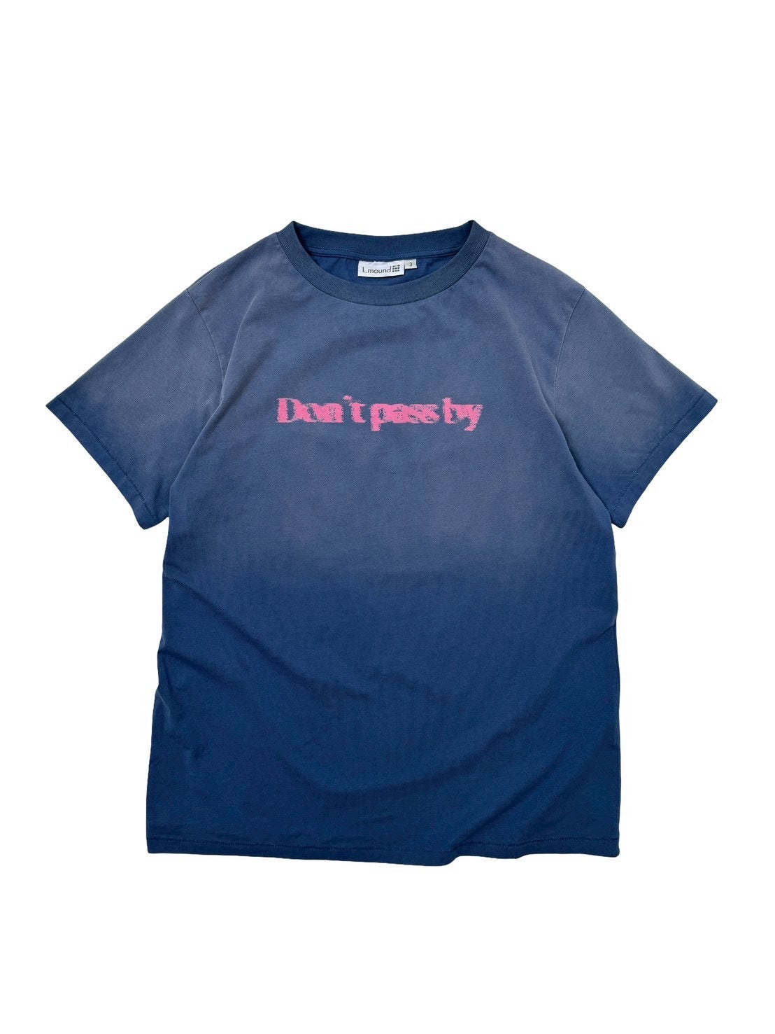Motion Logo T-shirt "Don't pass by" White / Sun-faded Navy blue