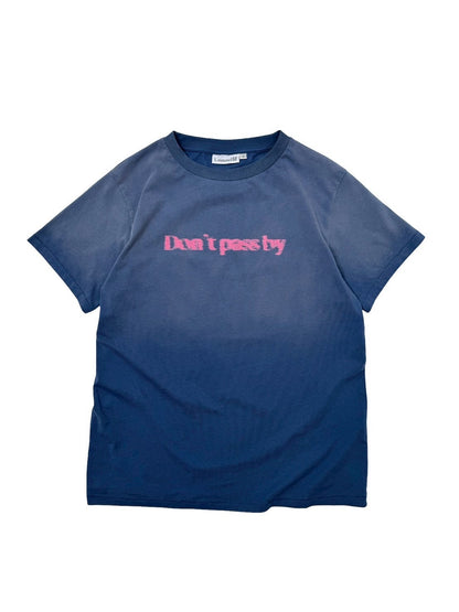 Motion Logo T-shirt "Don't pass by" White / Sun-faded Navy blue