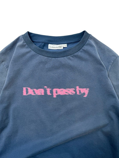 Motion Logo T-shirt "Don't pass by" White / Sun-faded Navy blue