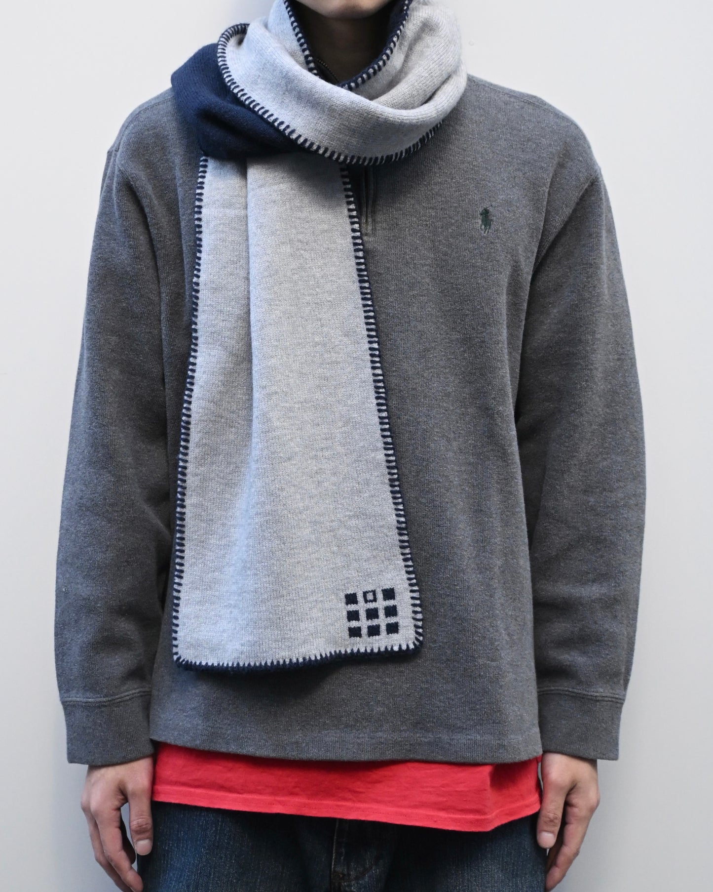 Hand-Stitched Bi-Color Muffler