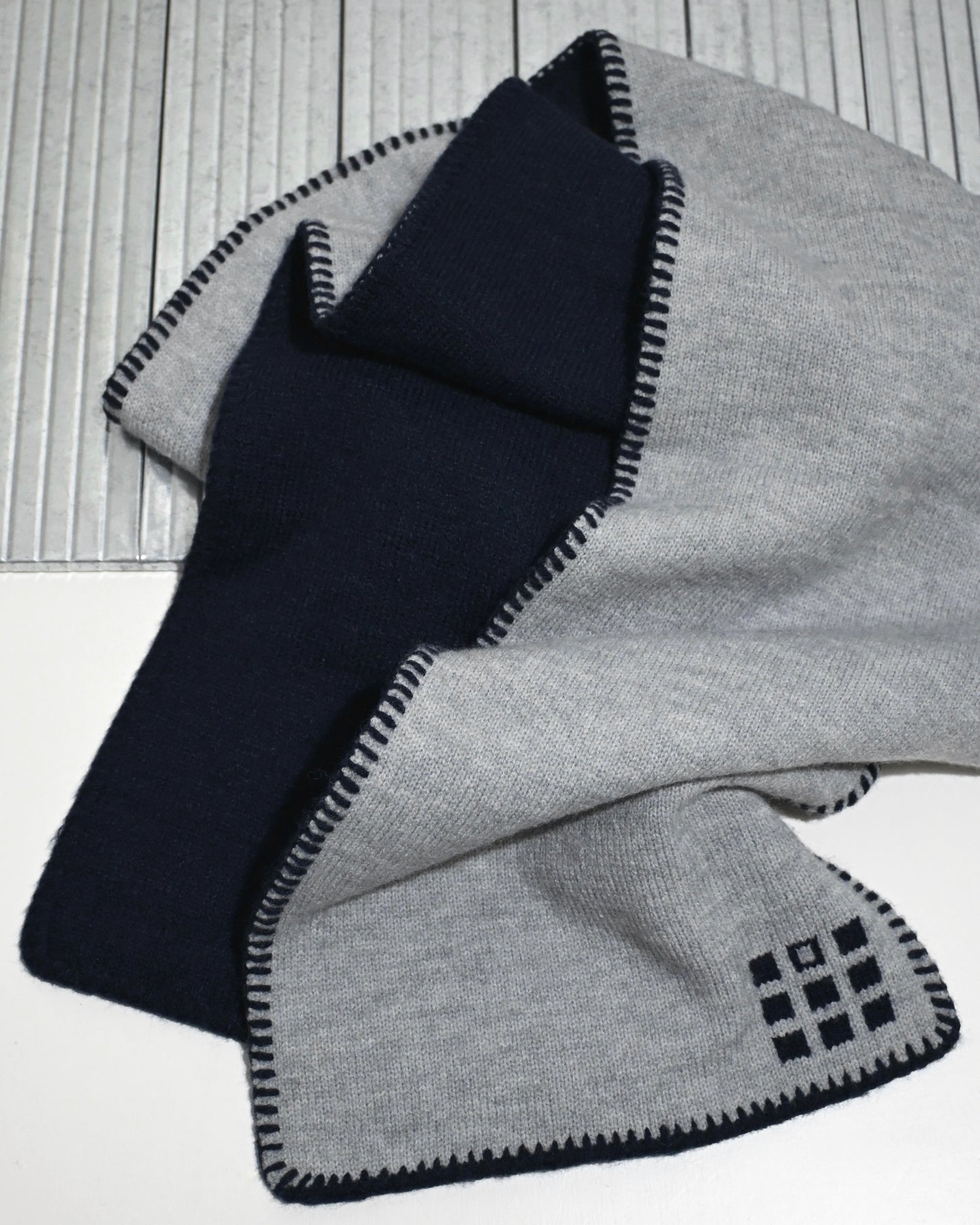 Hand-Stitched Bi-Color Muffler