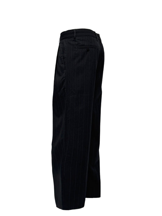 Drawstring Stripe Loose Trousers
